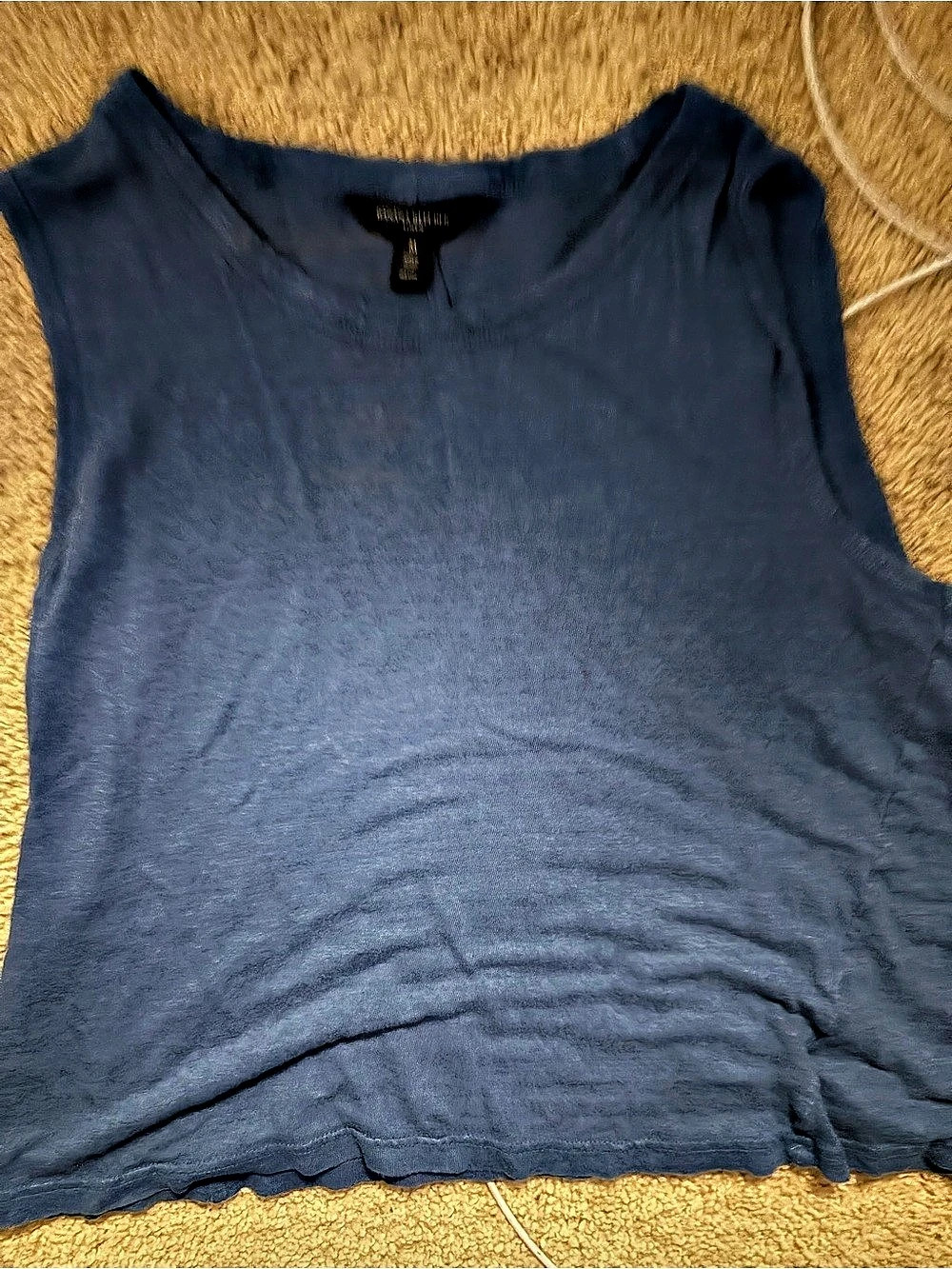 Banana Republic Linen Tank Top in Blue Size Medium